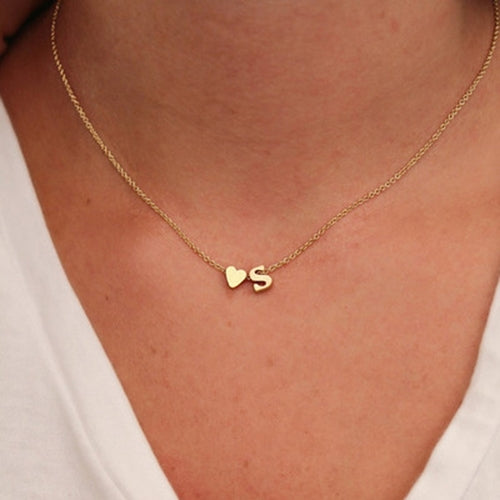 Tiny Heart Dainty Initial
