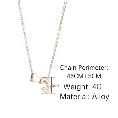 Tiny Heart Dainty Initial