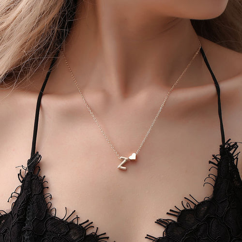 Tiny Heart Dainty Initial